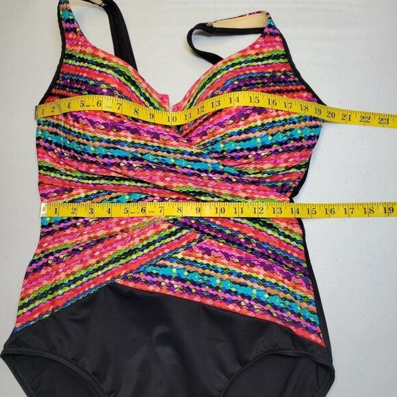 Miraclesuit Escape Night Lights Underwire Tummy Control One Piece Swimsuit - Picture 12 of 13